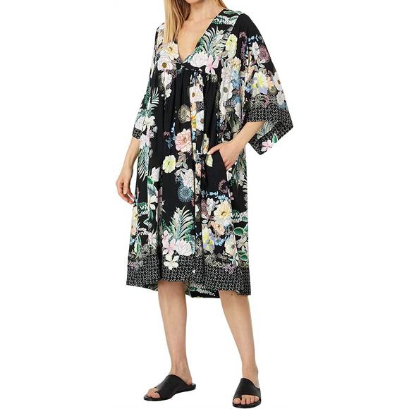 NEW JOHNNY WAS mila easy cover-up dress in multi - Picture 1 of 3